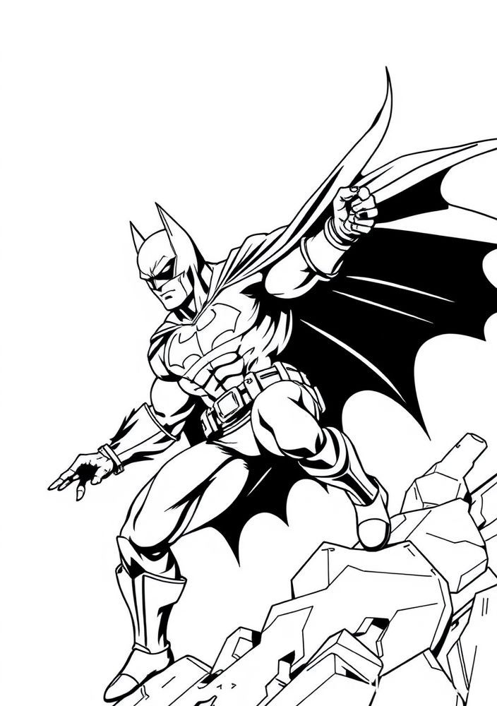 Desenho dos Quadrinhos do Batman para colorir