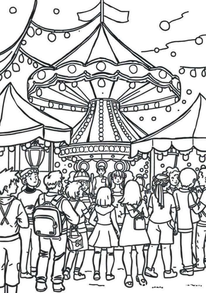 Famoso bloco de Carnaval para colorir