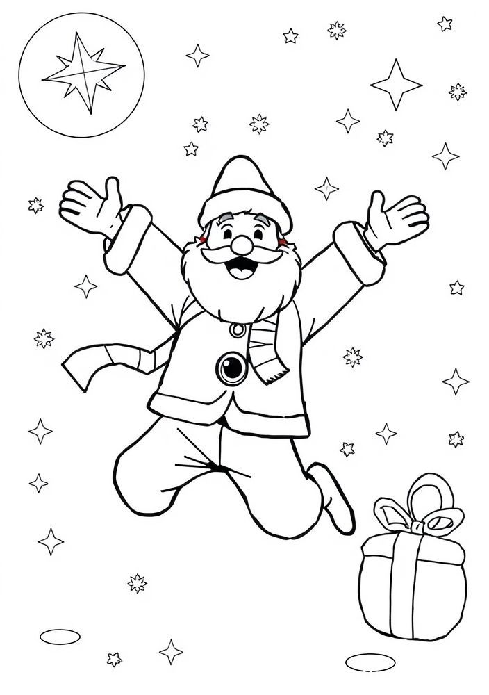 Feliz folião pulando para colorir