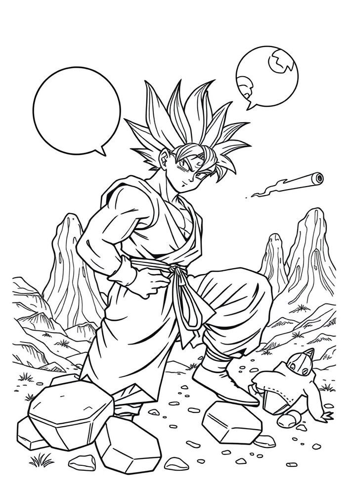Goku no planeta Namek para colorir