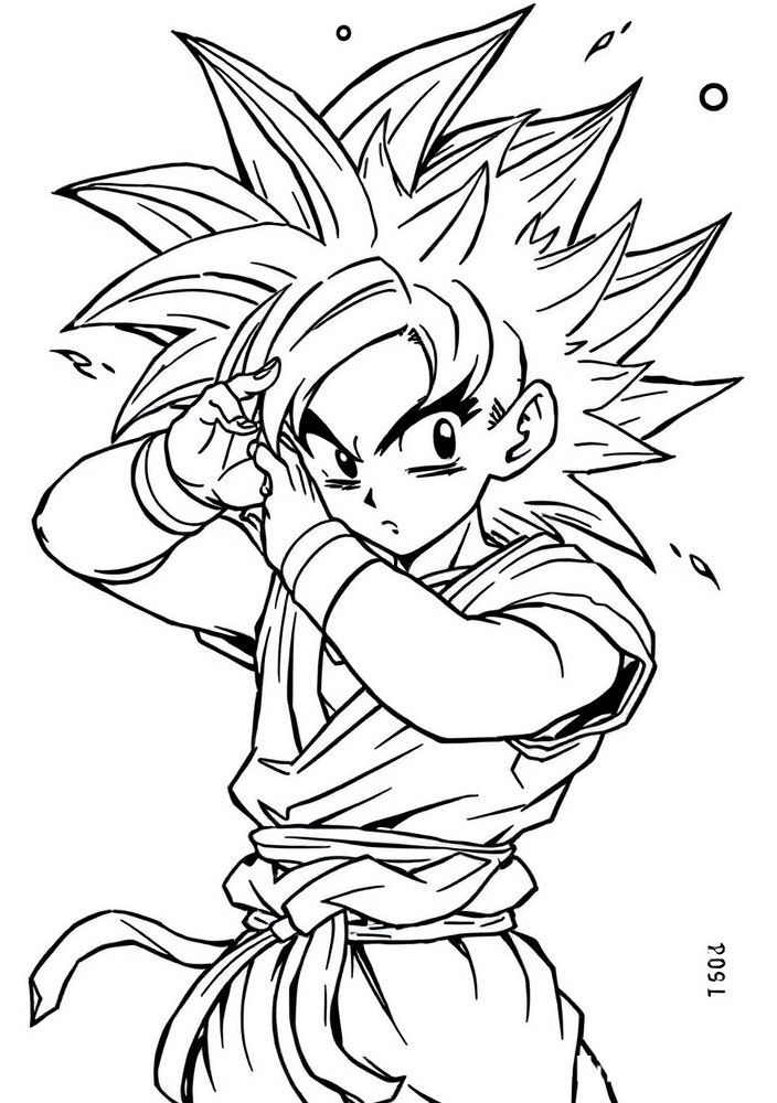 Goku se preparando para usar o Kamehameha para colorir