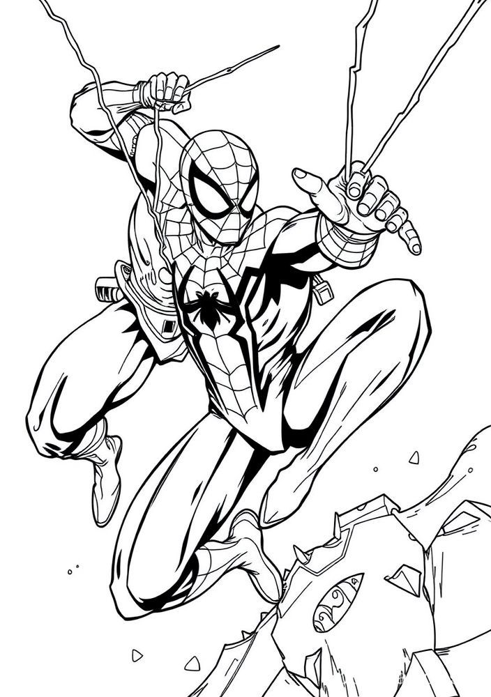 Homem Aranha contra o Duende Verde para colorir