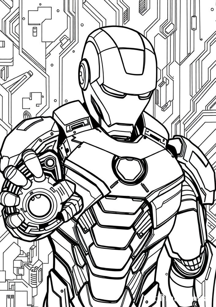 Homem de Ferro treinando com a inteligência artificial para colorir