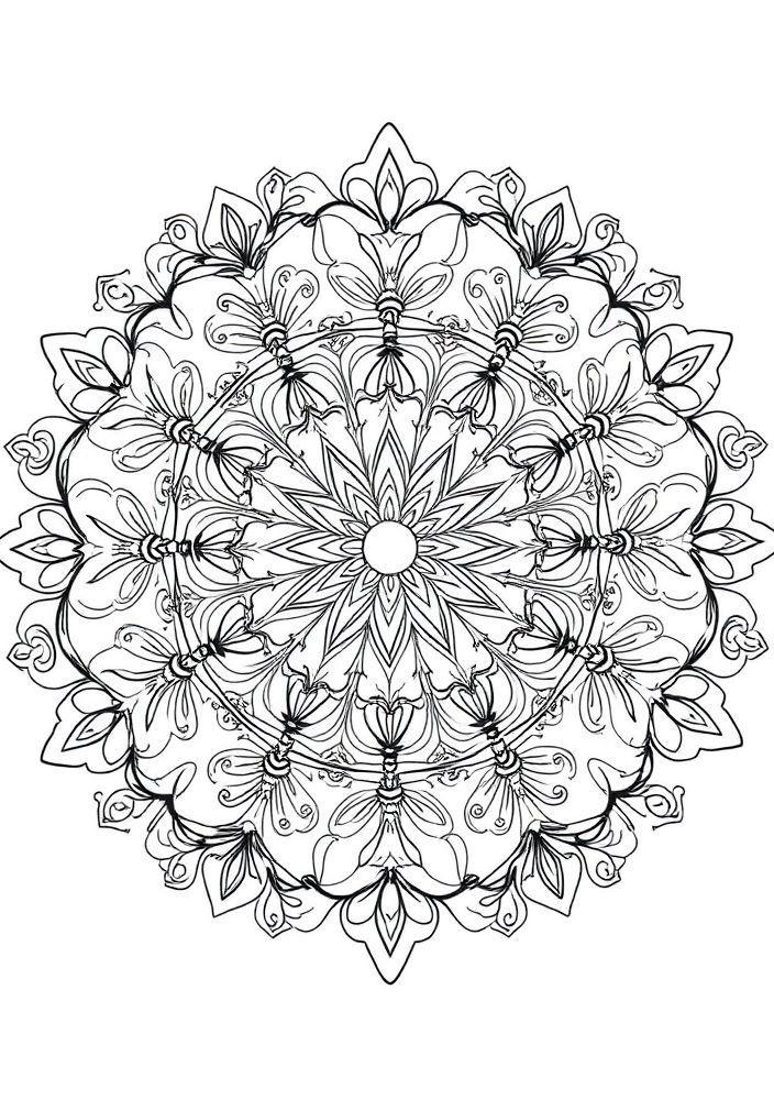 Mandala Floral para Colorir