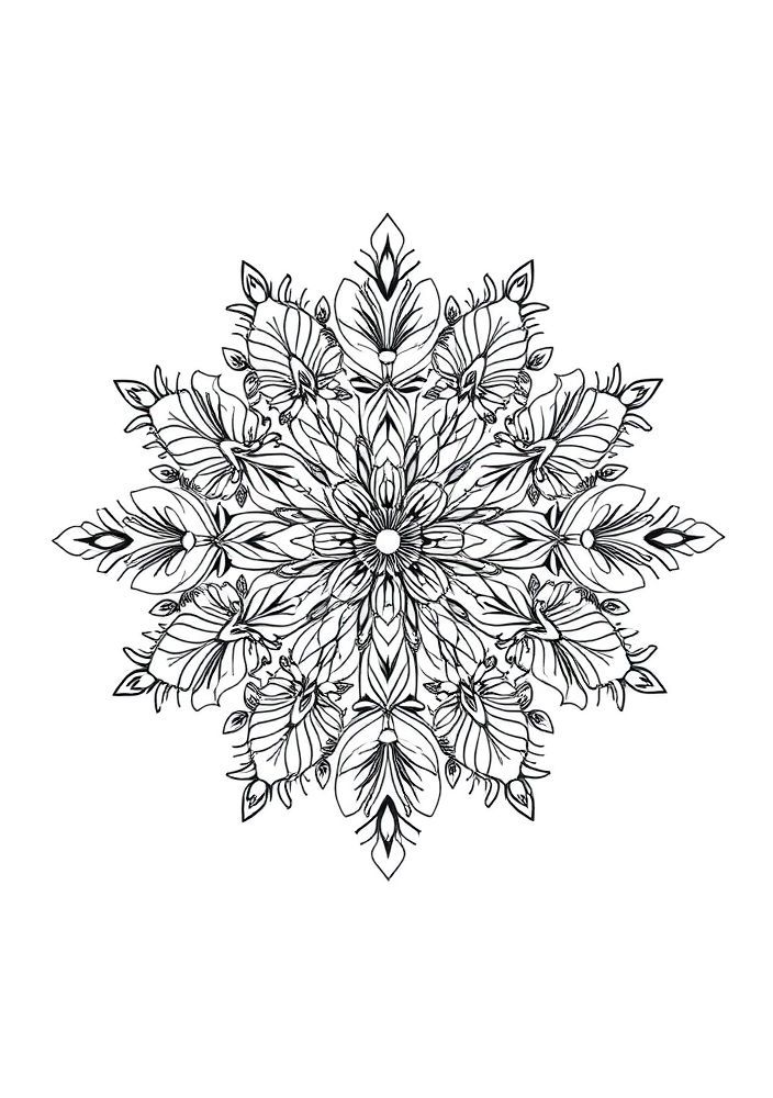 Mandala da Natureza para Colorir
