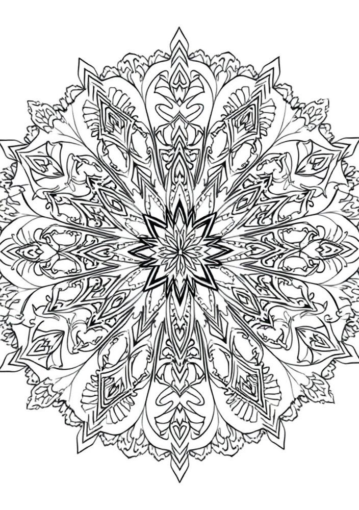 Mandala de Estrelas para Colorir