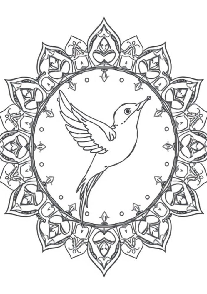 Mandalas de Andorinha para Colorir