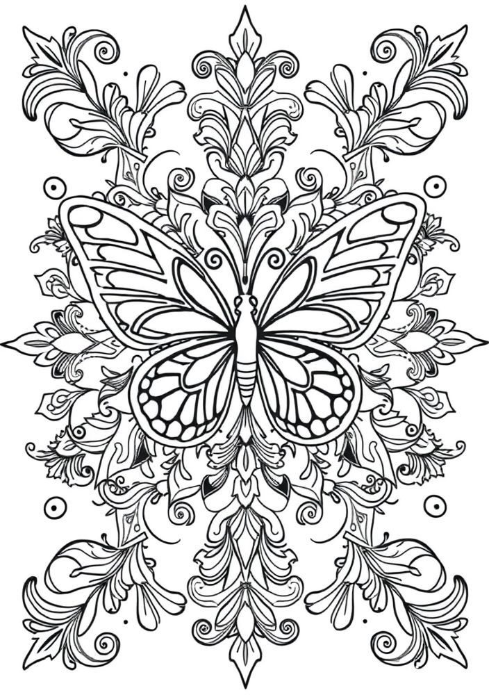 Mandalas de Borboleta para colorir