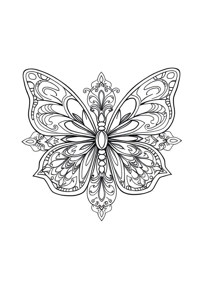 Mandalas de Borboleta para colorir