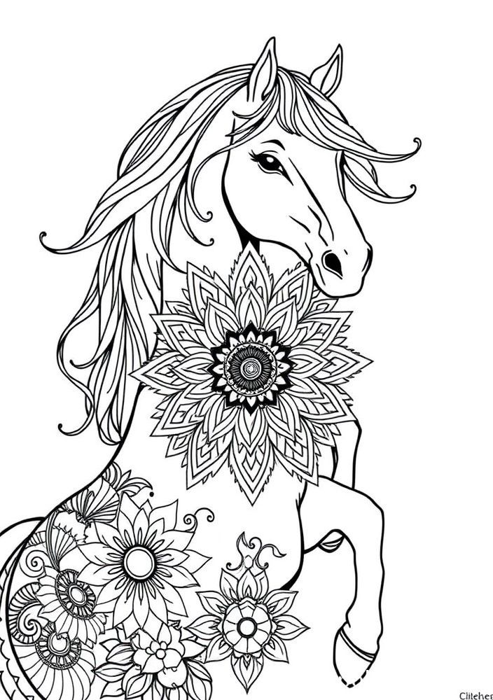 Mandalas de Cavalo para Colorir