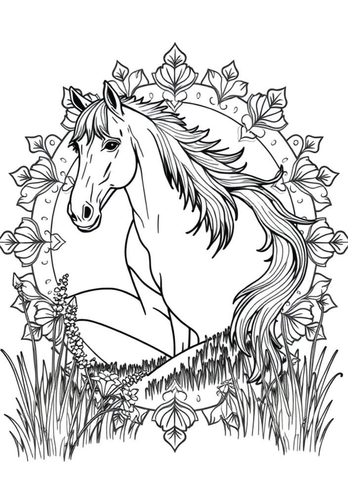 Mandalas de Cavalo para colorir
