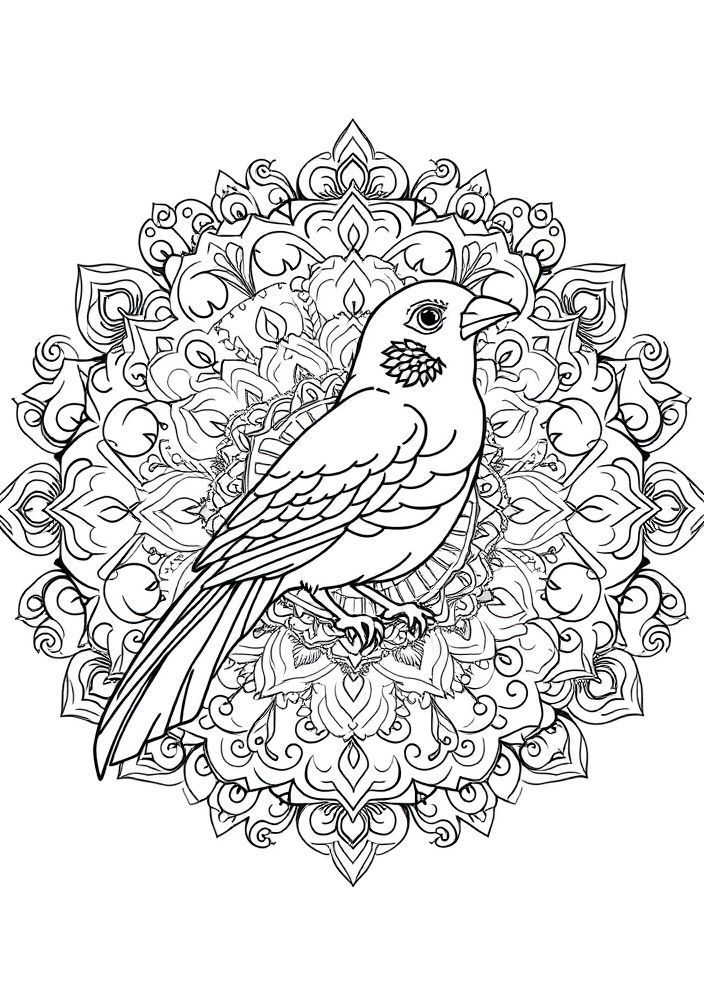Mandalas de Pássaros para colorir