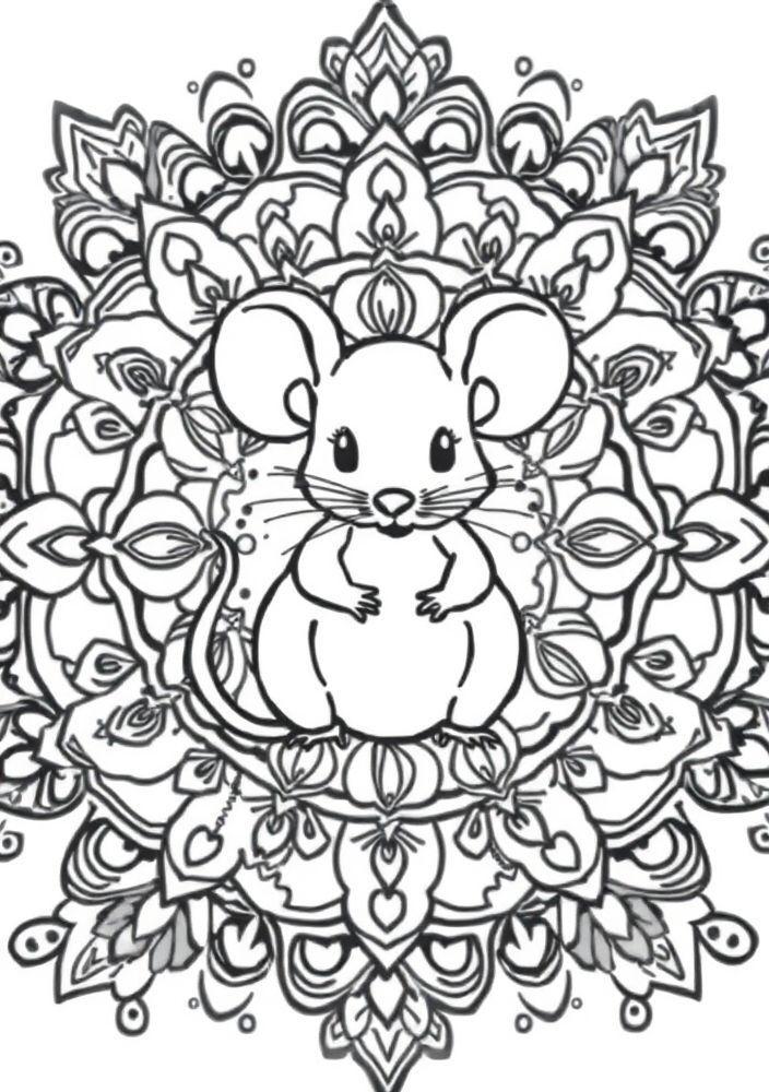 Mandalas de Rato para colorir
