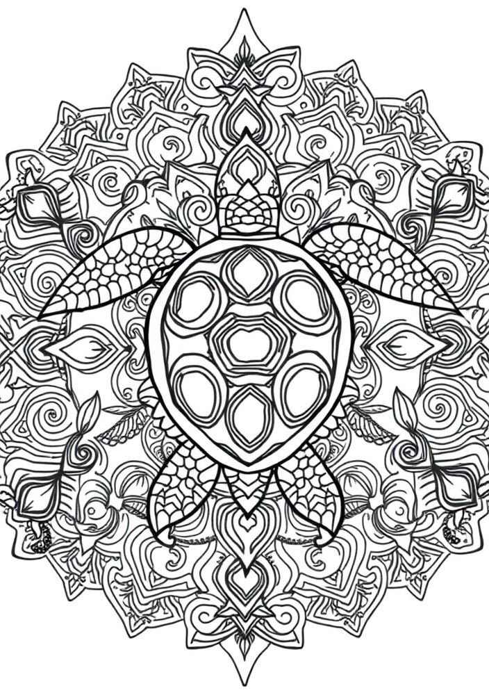 Mandalas de Tartaruga para Colorir