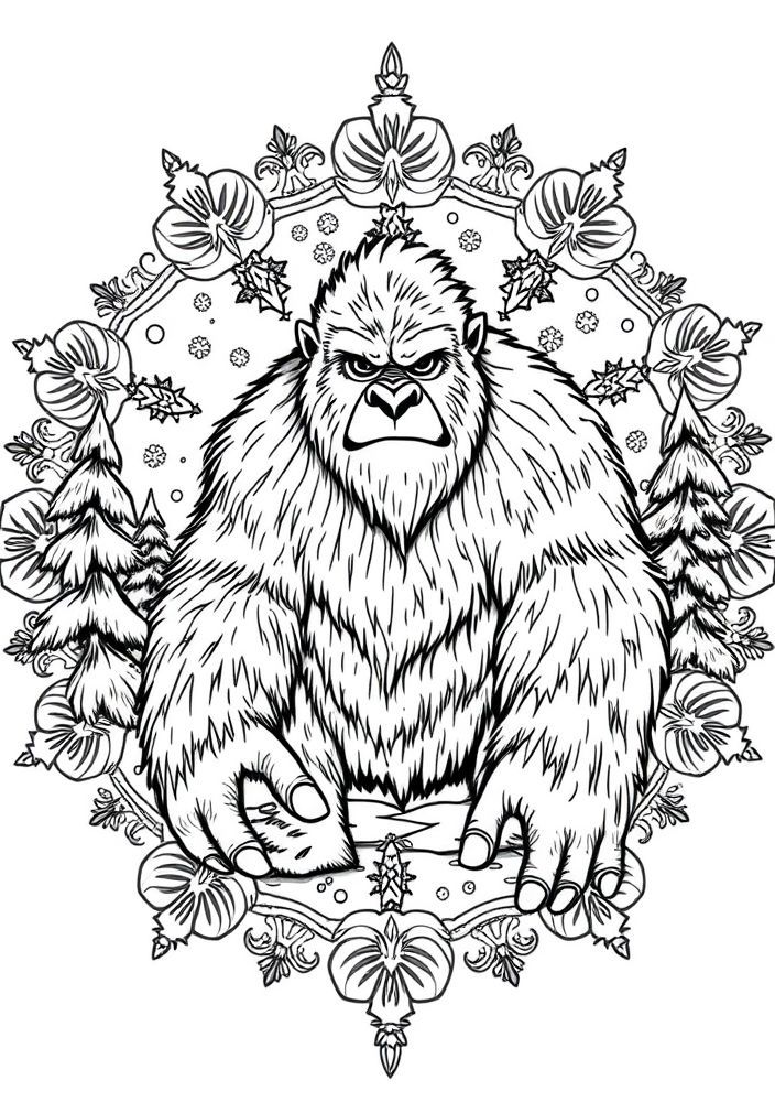 Mandalas de Yeti para colorir