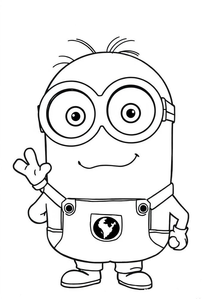 Minion fazendo caretas para colorir