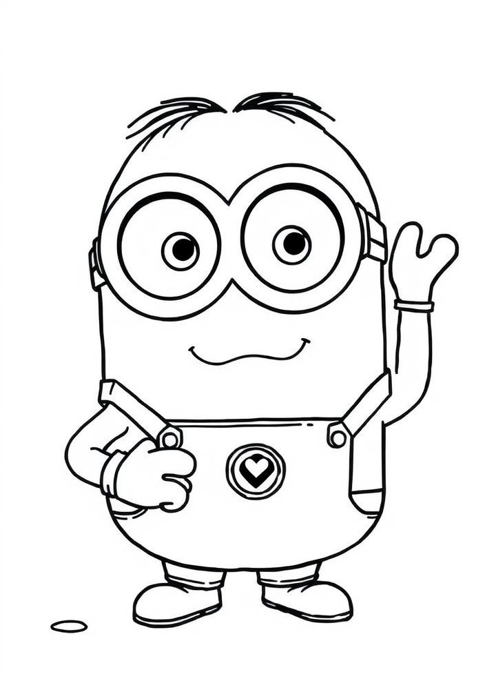 Minion fazendo mímica para colorir