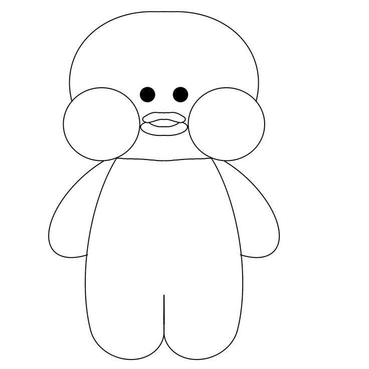 Paper Duck fofo para colorir e recortar; Modelo simples e divertido.