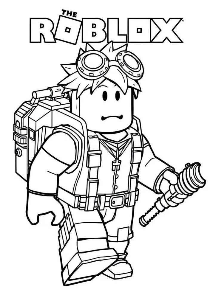 Roblox Adventurer para colorir