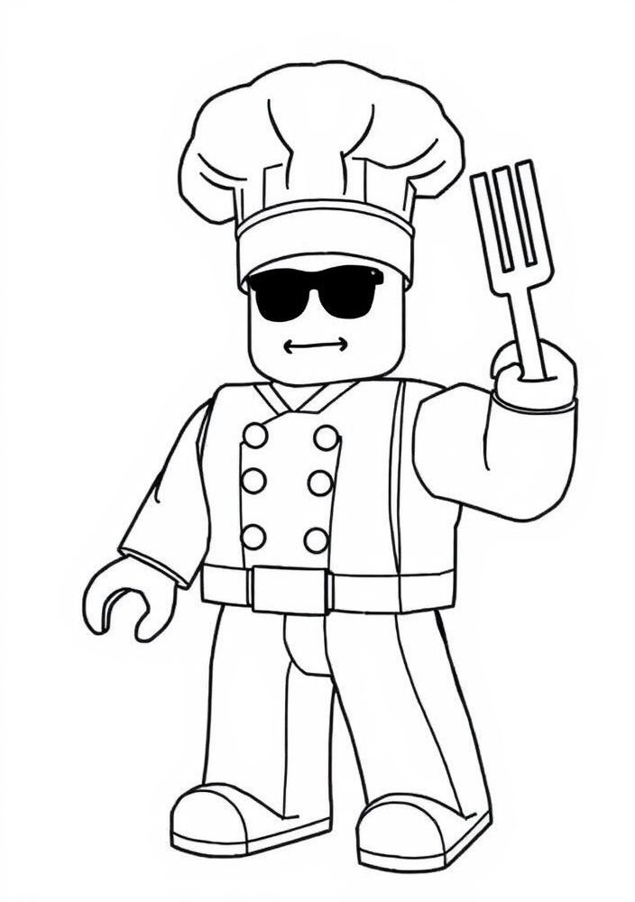 Roblox Chef para colorir