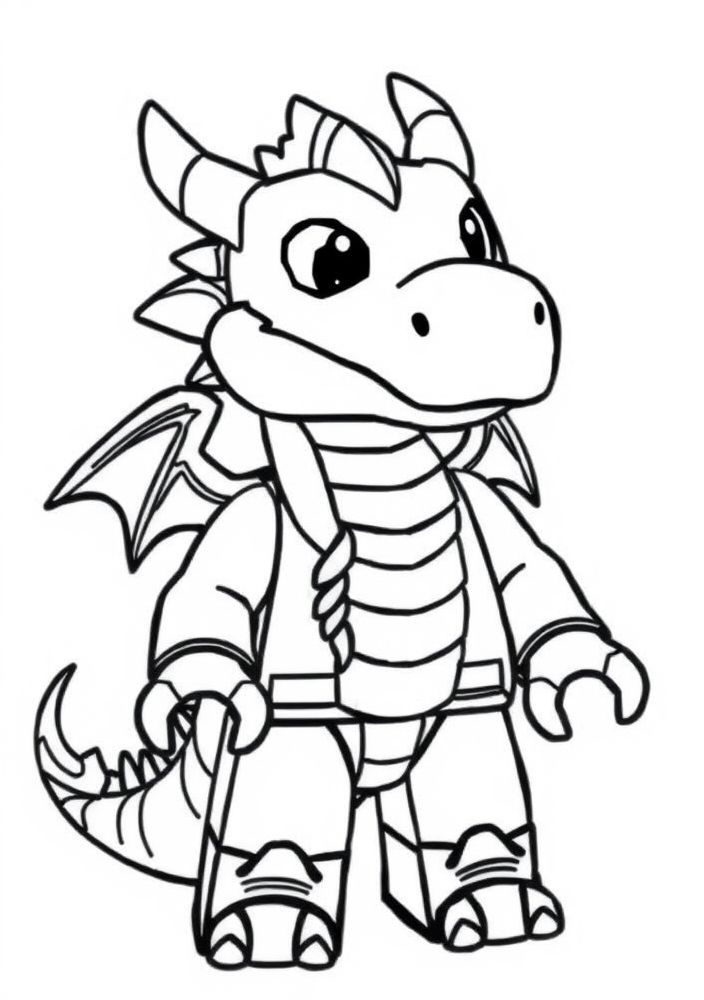 Roblox Dragon para colorir