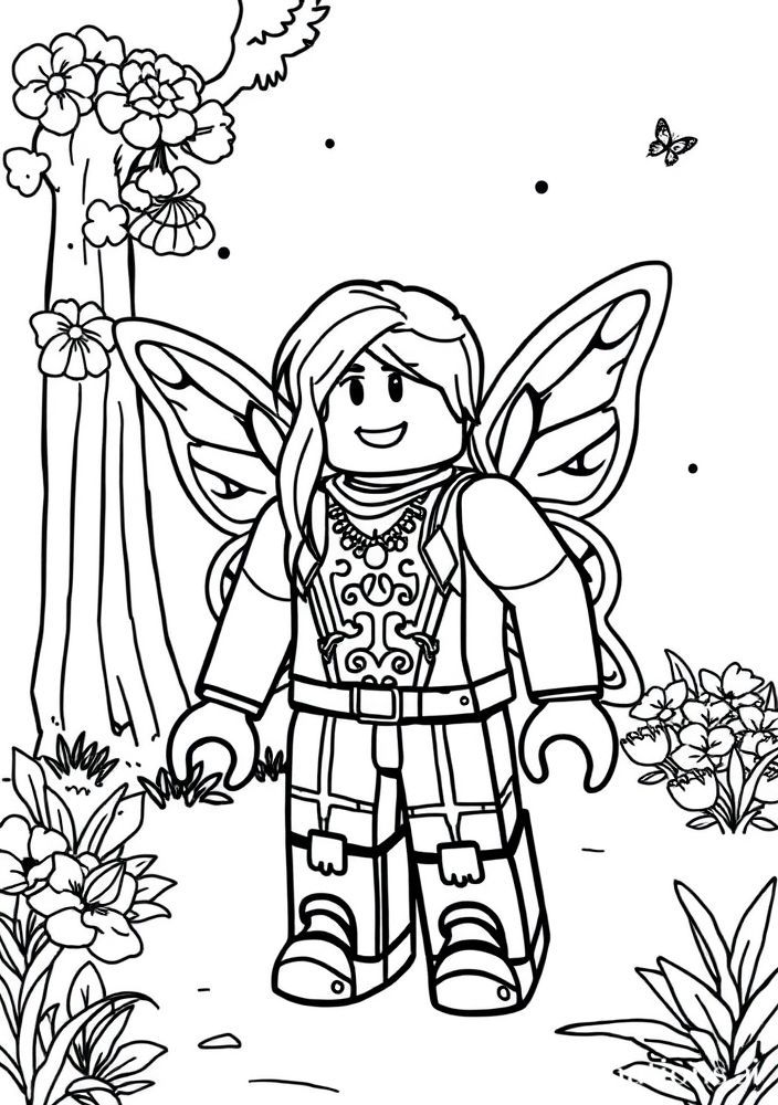 Roblox Fairy para colorir