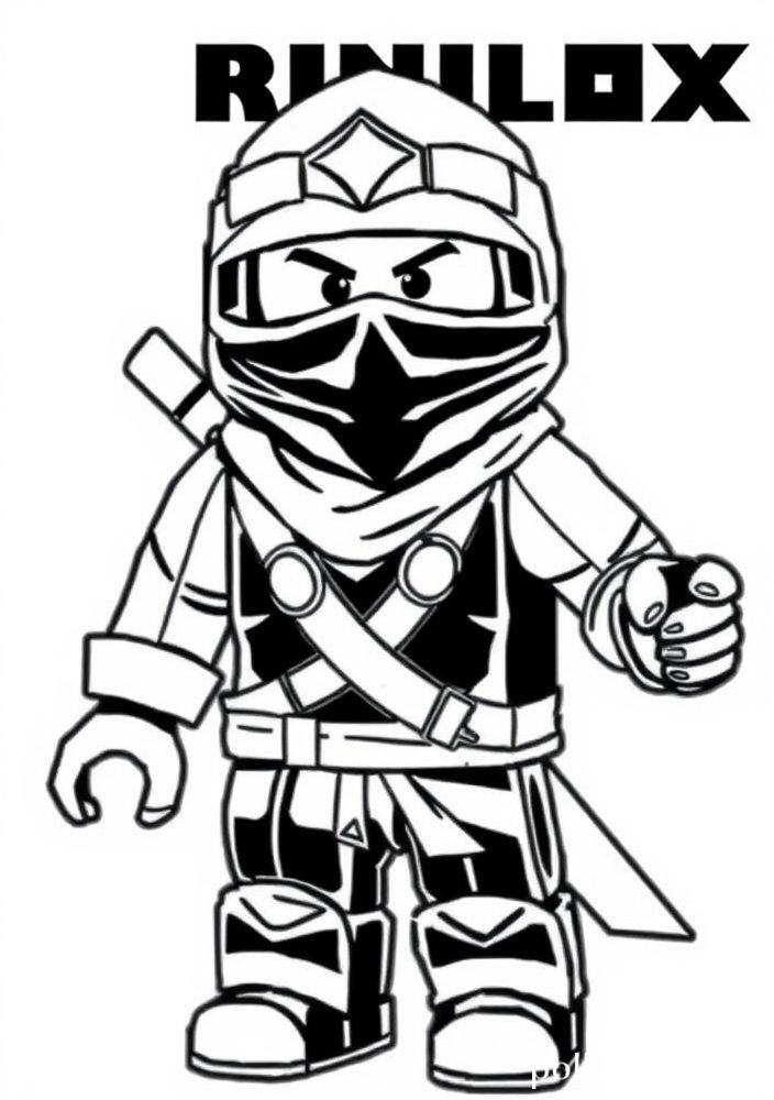 Roblox Ninja para colorir