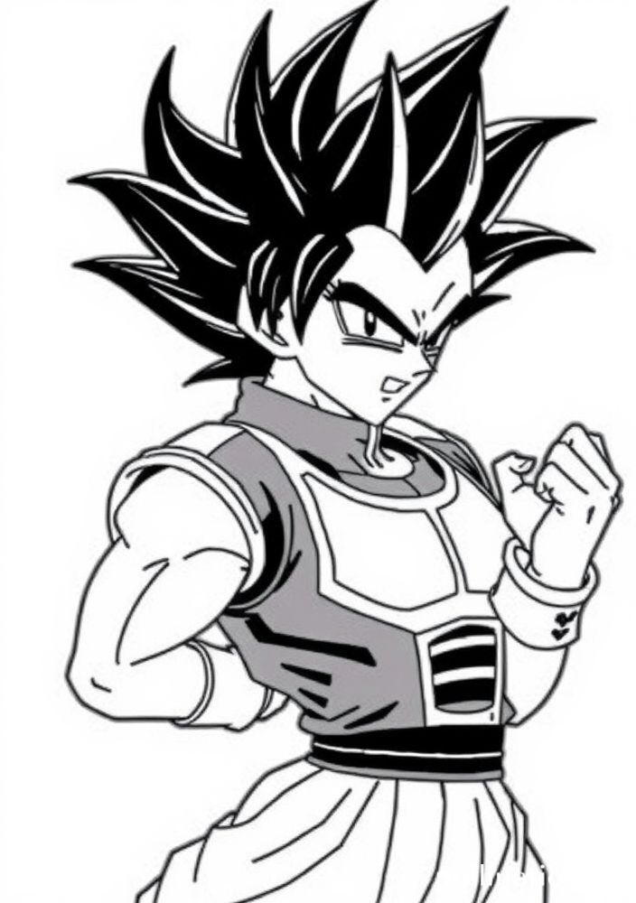 Vegeta com a roupagem do torneio para colorir