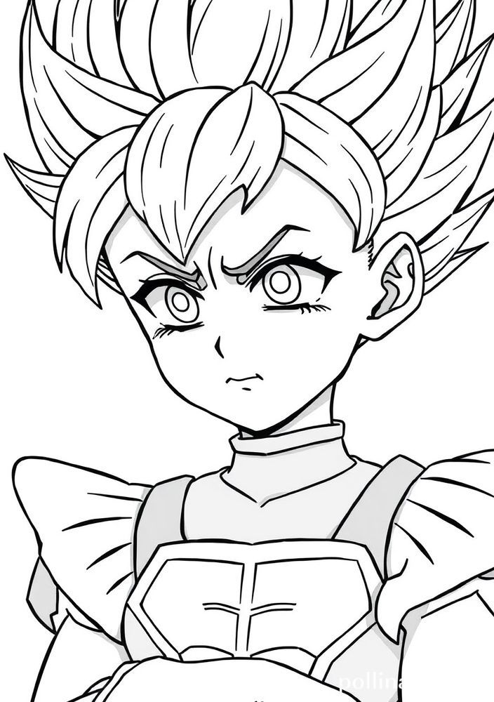 Vegeta em um momento de desespero para colorir