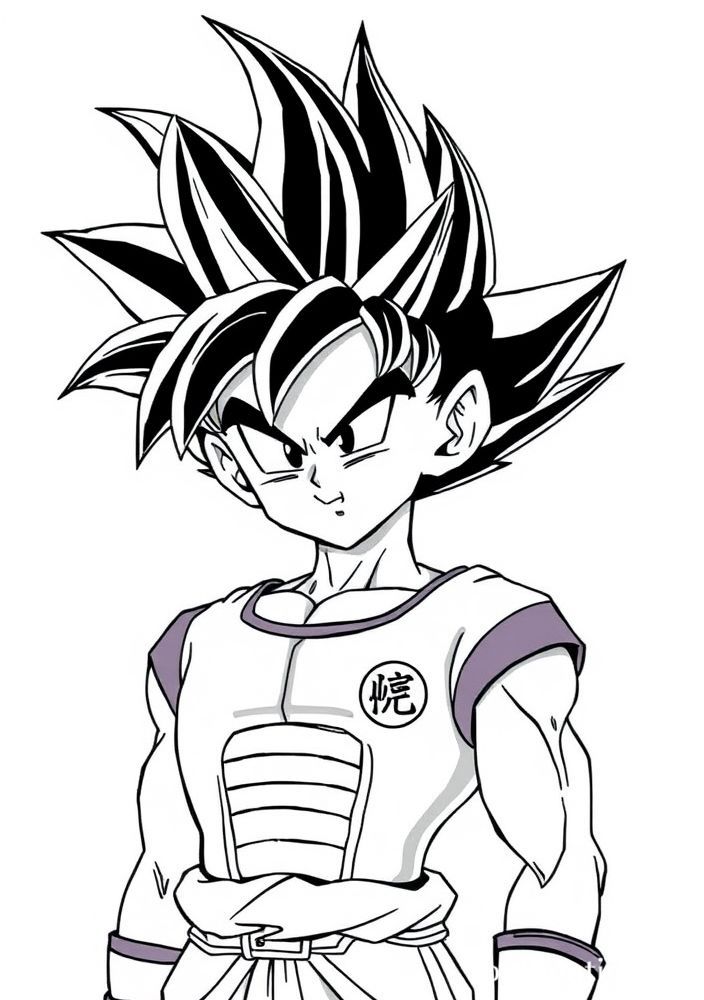Vegeta fazendo o gesto de 'Eu sou o príncipe dos Saiyajins' para colorir