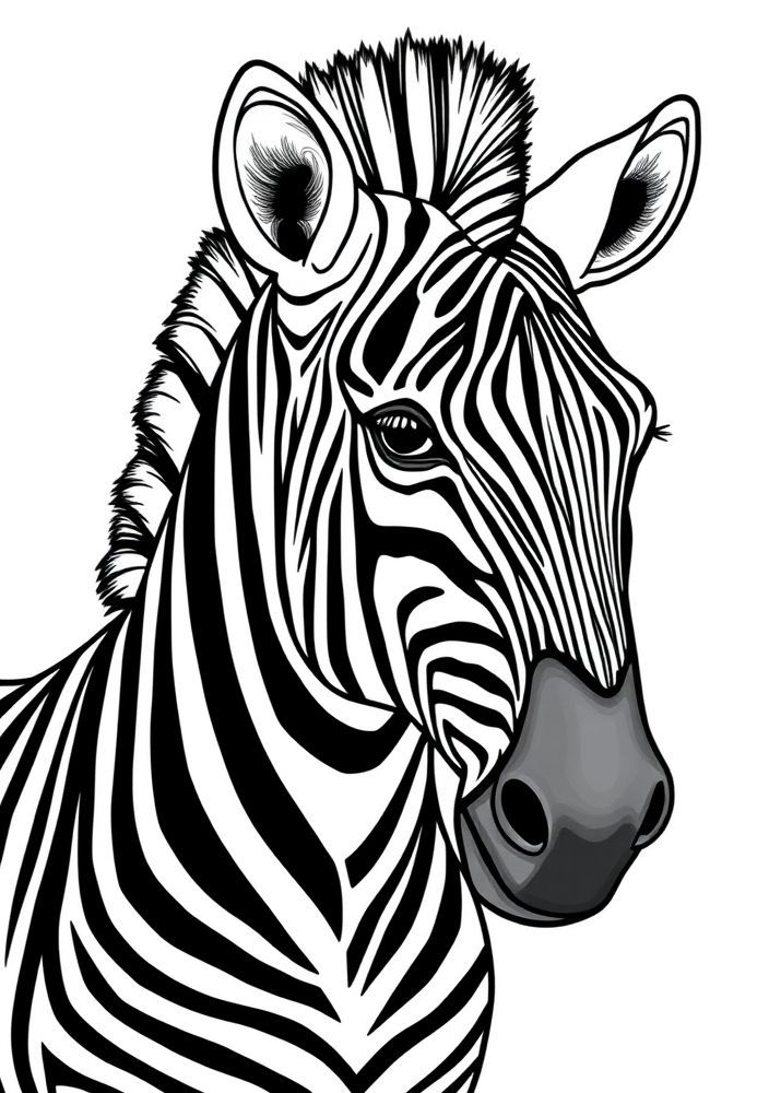 Zebra com arco-íris para colorir