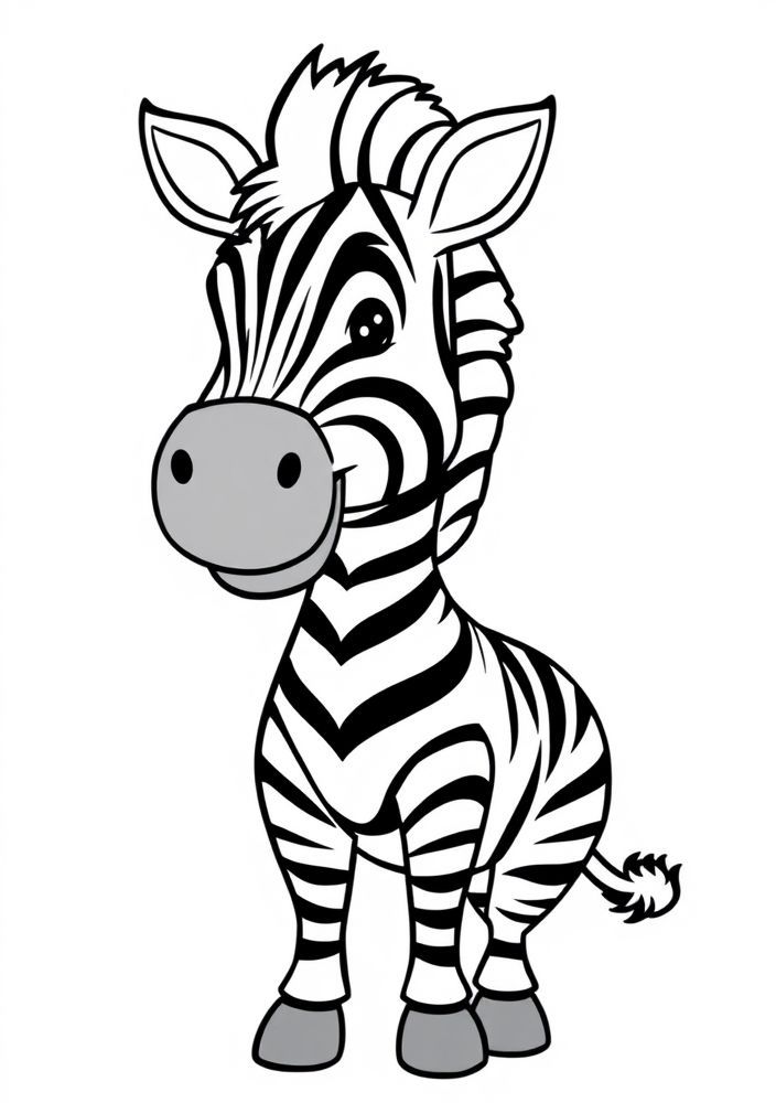 Zebra fazendo poses engraçadas para colorir
