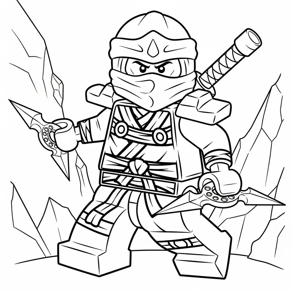 Desenho de Lego Ninjago Zane para colorir e imprimir