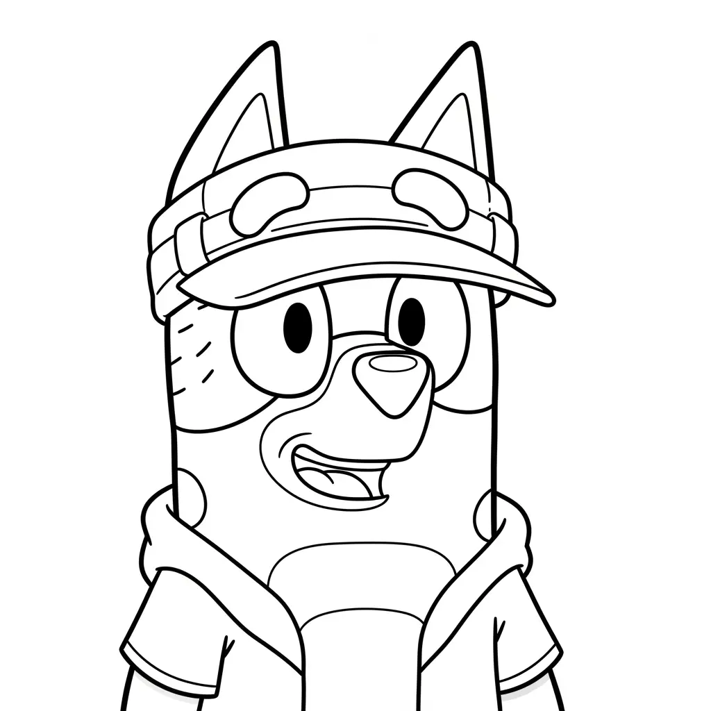 Desenhos da Bluey para Colorir estilo realista