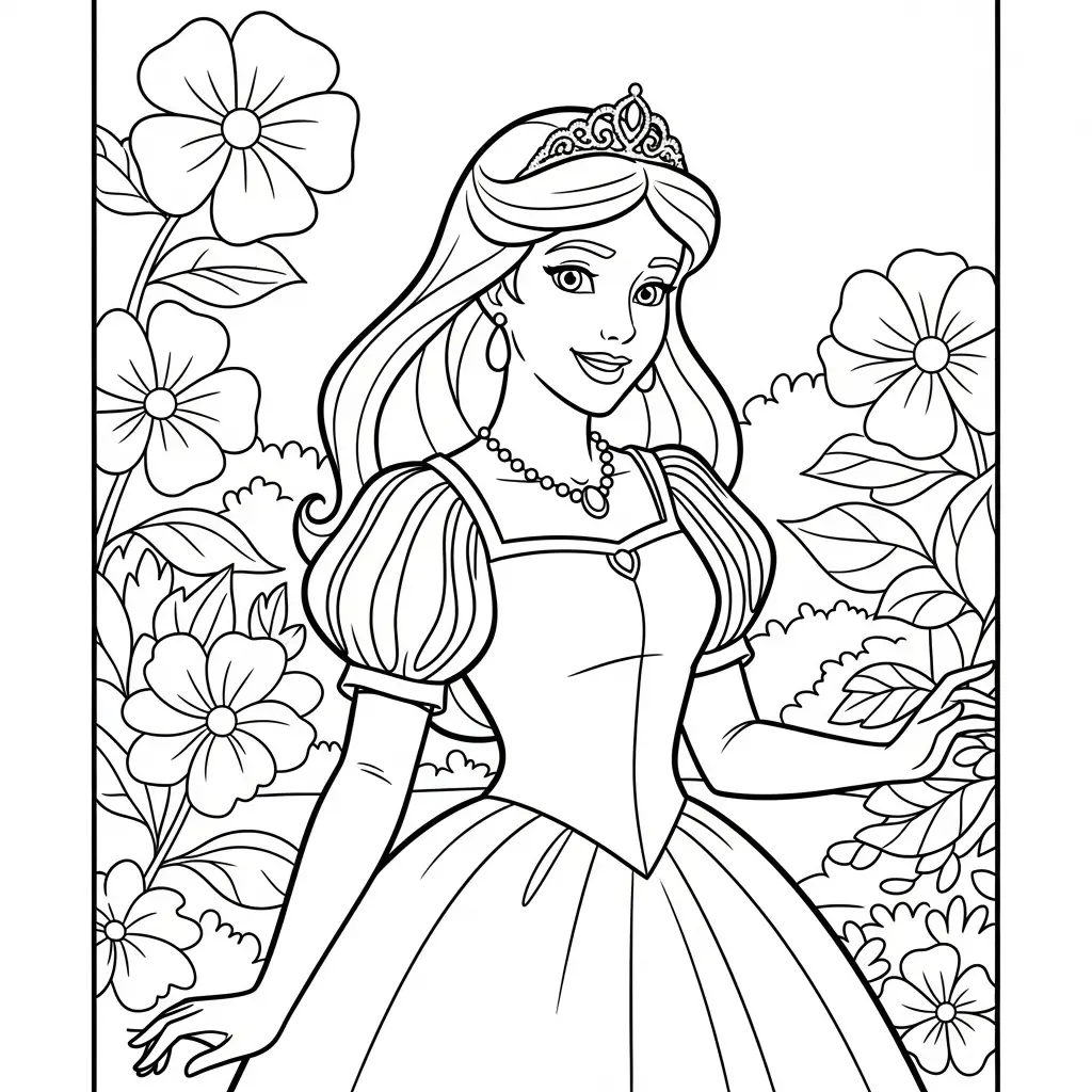 Desenhos de Princesas para Colorir com Estilo Realista